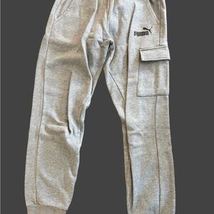 Puma Light Gray Cargo Joggers
